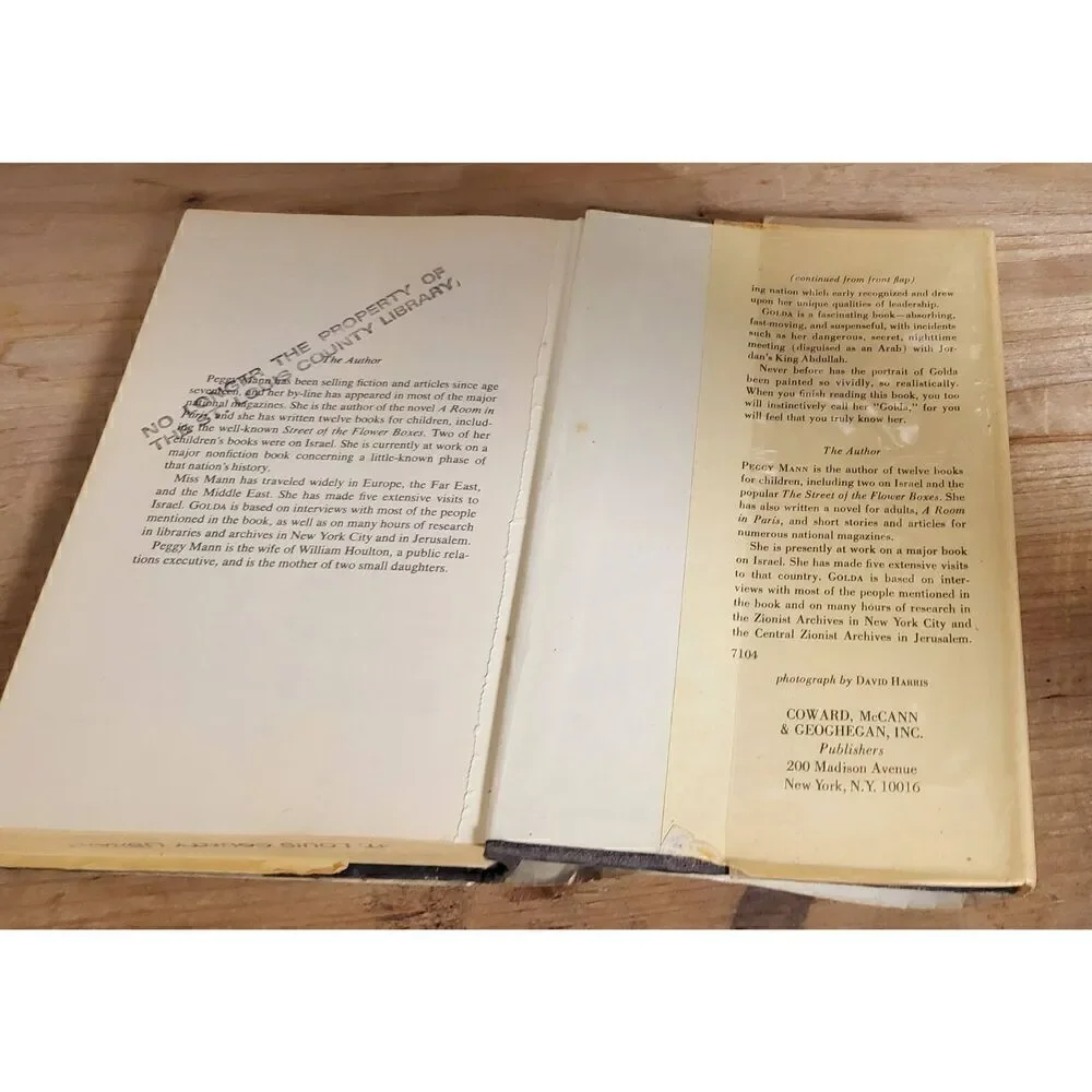 Golda book by Peggy Mann